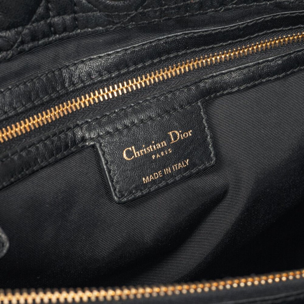 Christian Dior Lady Dior Black Cannage Lambskin Tote - Picture 10 of 11